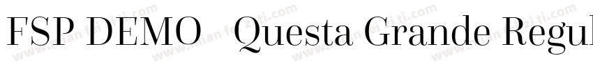 FSP DEMO   Questa Grande Regular字体转换